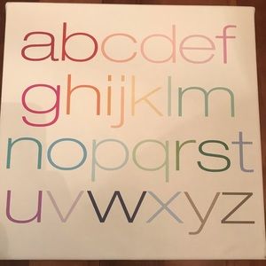 Canvas alphabet sign